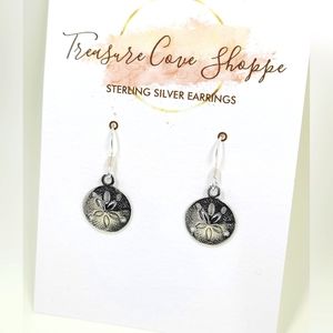 Sterling Silver Sand Dollar Earrings